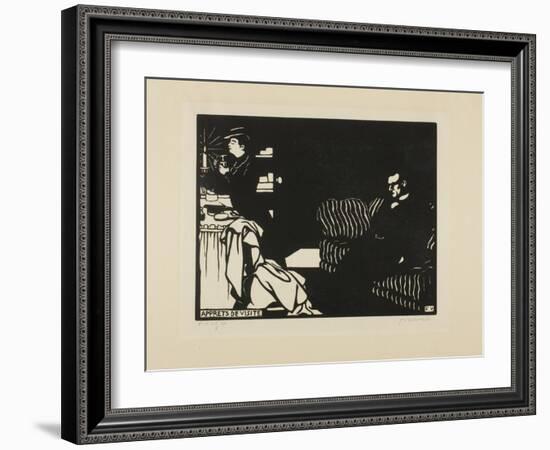 Getting Ready for a Visit, Plate Eight from Intimacies, 1898-Felix Edouard Vallotton-Framed Giclee Print