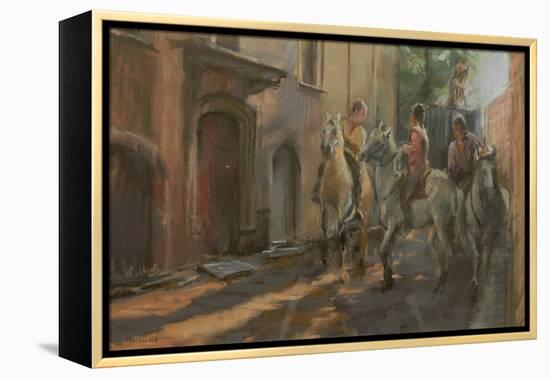 Getting Ready for the Bull Run, 2009-Pat Maclaurin-Framed Premier Image Canvas