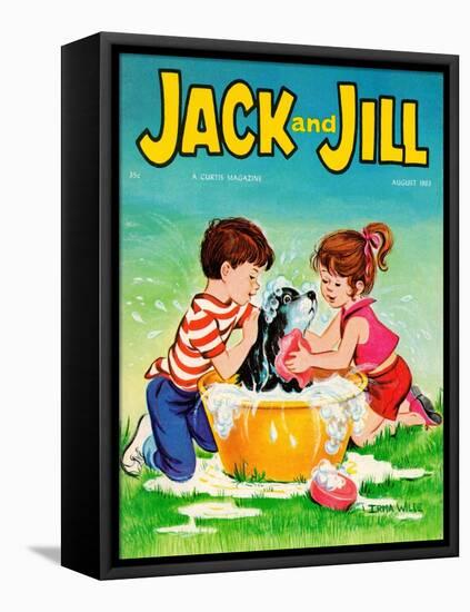 Getting the Works - Jack and Jill, August 1963-Irma Wilde-Framed Premier Image Canvas