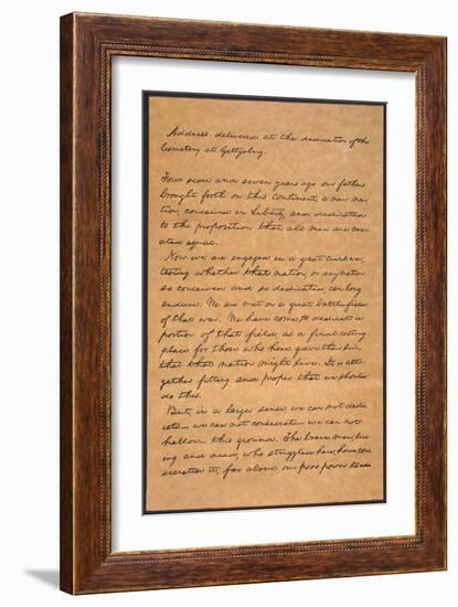 Gettysburg Address-Abraham Lincoln-Framed Giclee Print