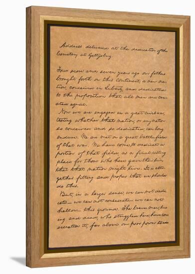 Gettysburg Address-Abraham Lincoln-Framed Premier Image Canvas