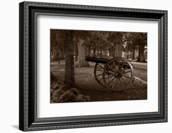 Gettysburg Cannon B W-Steve Gadomski-Framed Photographic Print