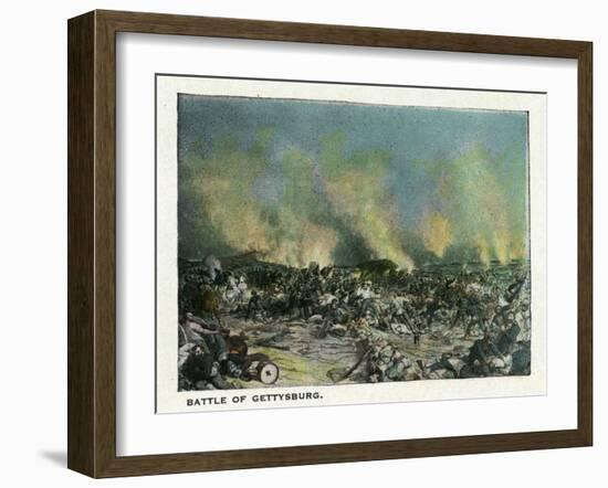 Gettysburg, Pennsylvania - Representation of the Battle of Gettysburg, c.1928-Lantern Press-Framed Art Print