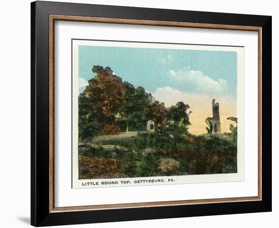 Gettysburg, Pennsylvania - View of Little Round Top, c.1928-Lantern Press-Framed Art Print