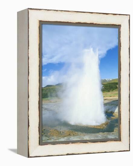 Geyser at Geysir Thermal Area, Near Reykjavik, Iceland, Polar Regions-Simon Harris-Framed Premier Image Canvas