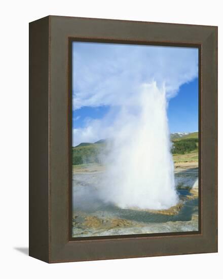 Geyser at Geysir Thermal Area, Near Reykjavik, Iceland, Polar Regions-Simon Harris-Framed Premier Image Canvas