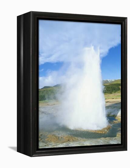 Geyser at Geysir Thermal Area, Near Reykjavik, Iceland, Polar Regions-Simon Harris-Framed Premier Image Canvas