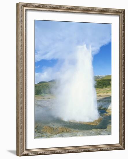 Geyser at Geysir Thermal Area, Near Reykjavik, Iceland, Polar Regions-Simon Harris-Framed Photographic Print