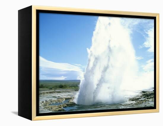 Geyser at Geysir Thermal Area, Near Reykjavik, Iceland, Polar Regions-Simon Harris-Framed Premier Image Canvas