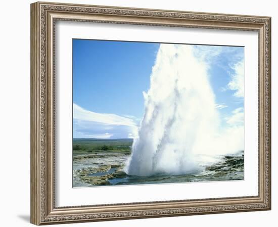 Geyser at Geysir Thermal Area, Near Reykjavik, Iceland, Polar Regions-Simon Harris-Framed Photographic Print