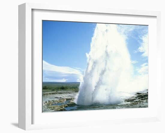 Geyser at Geysir Thermal Area, Near Reykjavik, Iceland, Polar Regions-Simon Harris-Framed Photographic Print