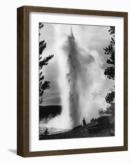 Geyser Erupting in Yellowstone Park-Alfred Eisenstaedt-Framed Photographic Print