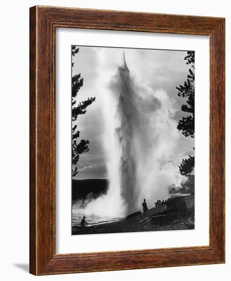 Geyser Erupting in Yellowstone Park-Alfred Eisenstaedt-Framed Photographic Print