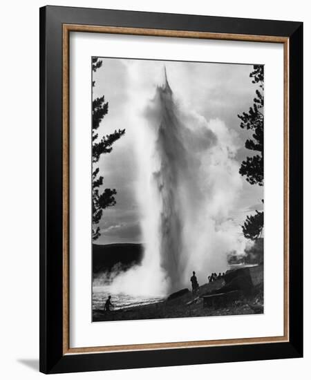 Geyser Erupting in Yellowstone Park-Alfred Eisenstaedt-Framed Photographic Print