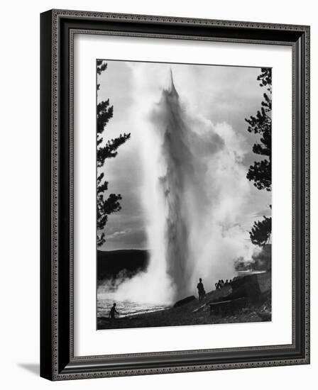 Geyser Erupting in Yellowstone Park-Alfred Eisenstaedt-Framed Photographic Print