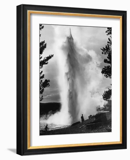 Geyser Erupting in Yellowstone Park-Alfred Eisenstaedt-Framed Photographic Print