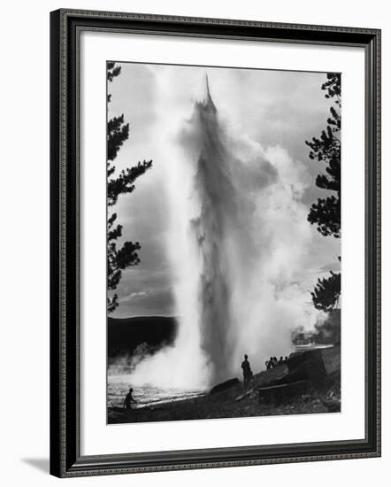 Geyser Erupting in Yellowstone Park-Alfred Eisenstaedt-Framed Photographic Print