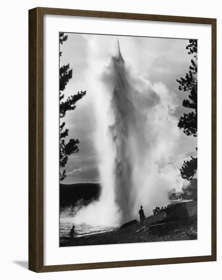 Geyser Erupting in Yellowstone Park-Alfred Eisenstaedt-Framed Photographic Print