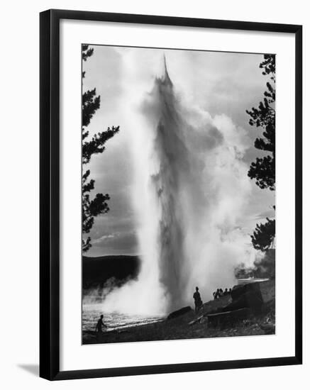 Geyser Erupting in Yellowstone Park-Alfred Eisenstaedt-Framed Photographic Print