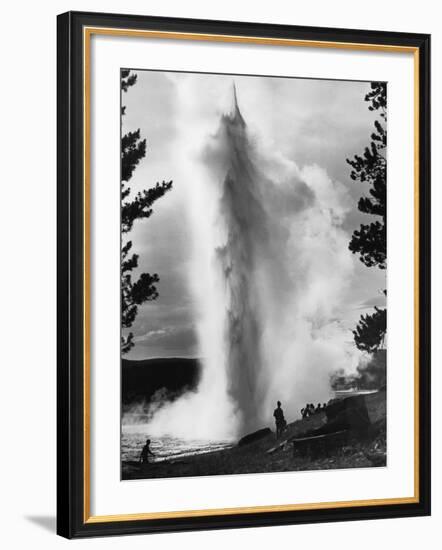Geyser Erupting in Yellowstone Park-Alfred Eisenstaedt-Framed Photographic Print