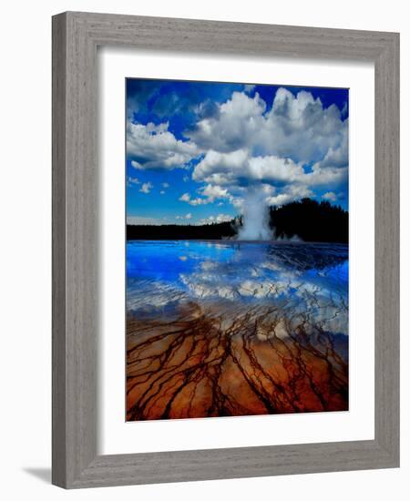 Geyser with Vapor Ring-Howard Ruby-Framed Photographic Print