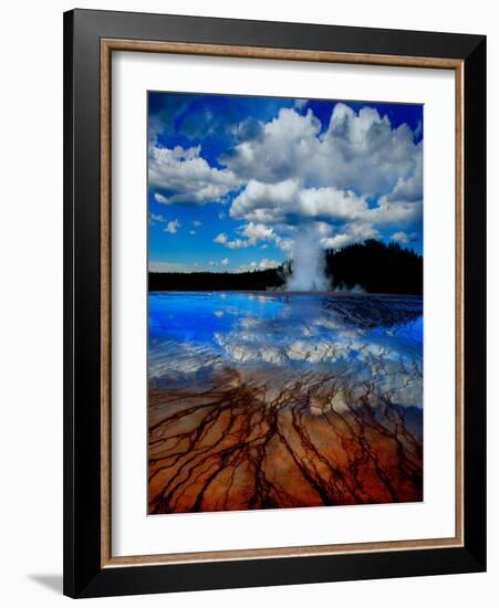 Geyser with Vapor Ring-Howard Ruby-Framed Photographic Print