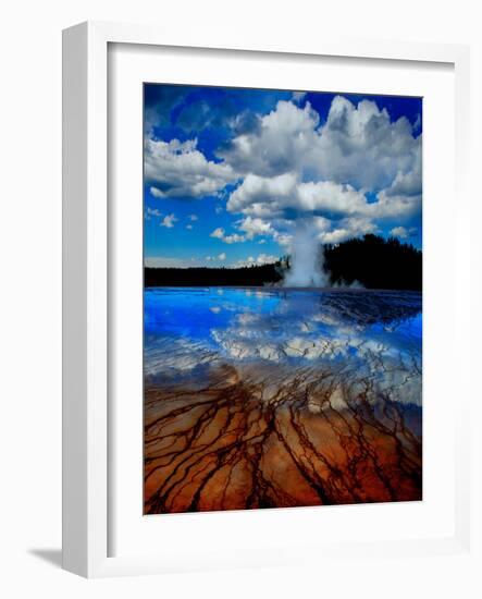 Geyser with Vapor Ring-Howard Ruby-Framed Photographic Print