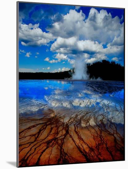 Geyser with Vapor Ring-Howard Ruby-Mounted Photographic Print