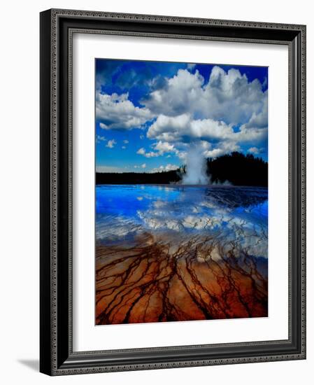 Geyser with Vapor Ring-Howard Ruby-Framed Photographic Print