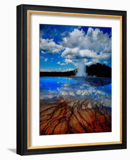 Geyser with Vapor Ring-Howard Ruby-Framed Photographic Print