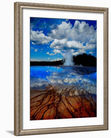 Geyser with Vapor Ring-Howard Ruby-Framed Photographic Print