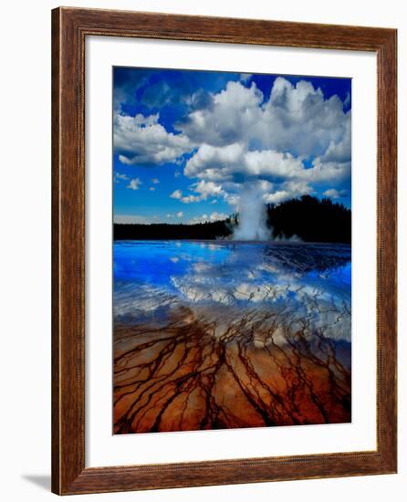 Geyser with Vapor Ring-Howard Ruby-Framed Photographic Print