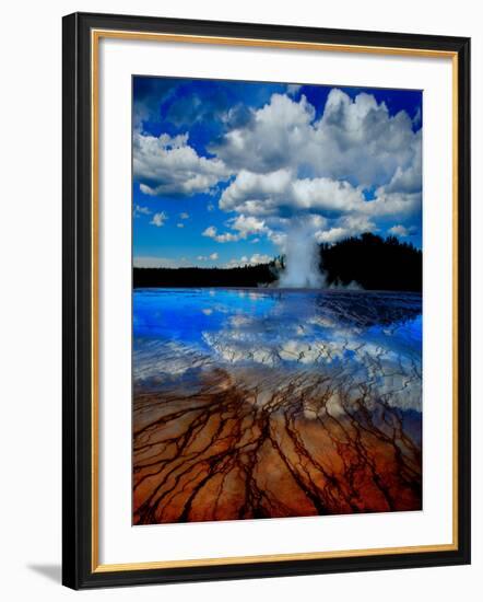Geyser with Vapor Ring-Howard Ruby-Framed Photographic Print
