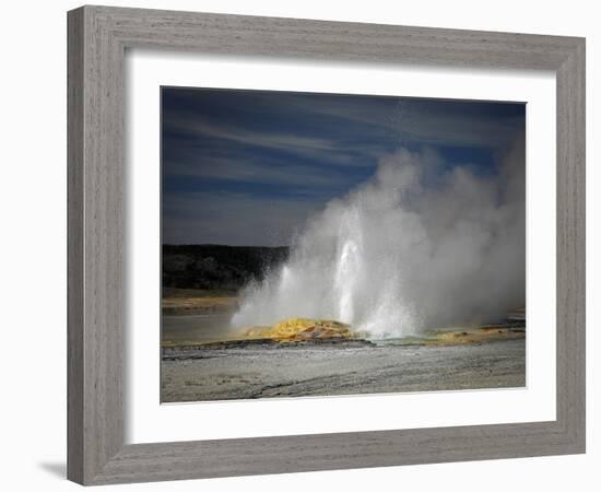 Geyser Yellowstone-J.D. Mcfarlan-Framed Photographic Print