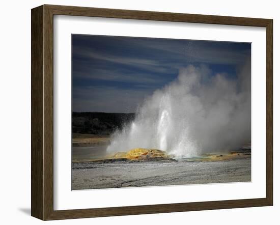 Geyser Yellowstone-J.D. Mcfarlan-Framed Photographic Print