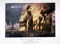 Destruction of the Royal Exchange (2N) Fire, London, 1838-GF Bragg-Framed Giclee Print