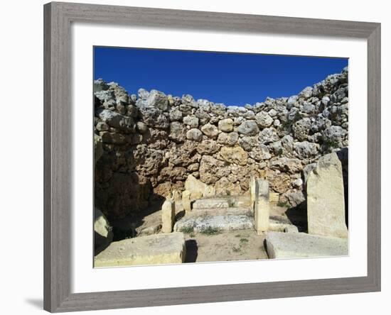 Ggantija Temple, UNESCO World Heritage Site, Xaghra, Gozo, Malta, Mediterranean, Europe-Hans Peter Merten-Framed Photographic Print