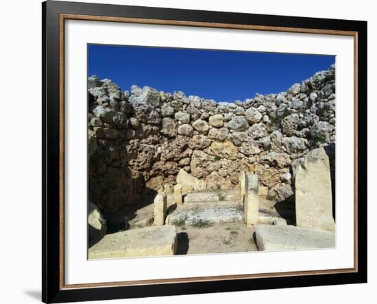 Ggantija Temple, UNESCO World Heritage Site, Xaghra, Gozo, Malta, Mediterranean, Europe-Hans Peter Merten-Framed Photographic Print
