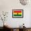 Ghana Flag Design with Wood Patterning - Flags of the World Series-Philippe Hugonnard-Framed Premium Giclee Print displayed on a wall