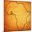 Ghana on Actual Map of Africa-michal812-Mounted Art Print