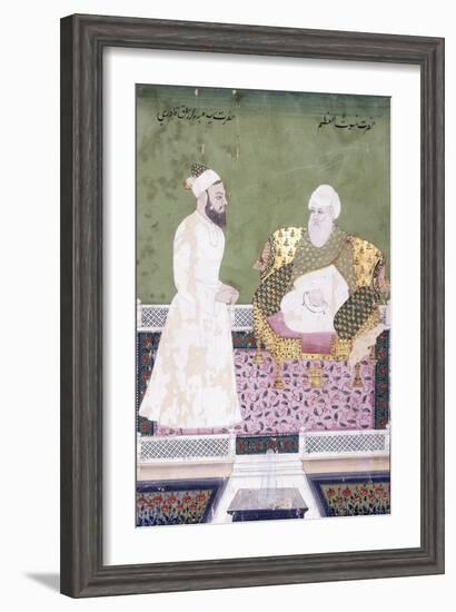 Ghaus Al-'Azam, Abdul Qadir Ghilani of Baghdad, C. 1800 (Gouache with Gold Paint on Paper)-null-Framed Giclee Print