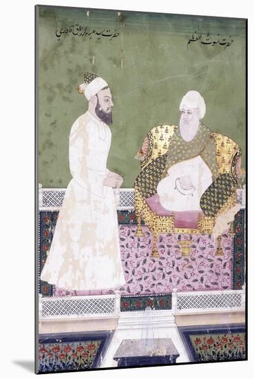 Ghaus Al-'Azam, Abdul Qadir Ghilani of Baghdad, C. 1800 (Gouache with Gold Paint on Paper)-null-Mounted Giclee Print