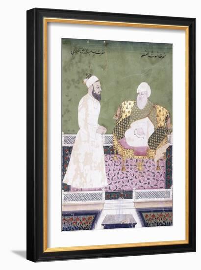 Ghaus Al-'Azam, Abdul Qadir Ghilani of Baghdad, C. 1800 (Gouache with Gold Paint on Paper)-null-Framed Giclee Print