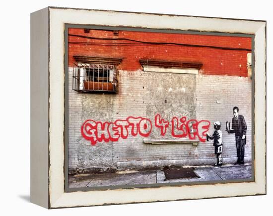 Ghetto for LIfe-Banksy-Framed Premier Image Canvas