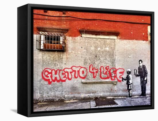 Ghetto for LIfe-Banksy-Framed Premier Image Canvas