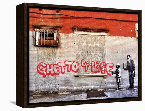 Ghetto for LIfe-Banksy-Framed Premier Image Canvas