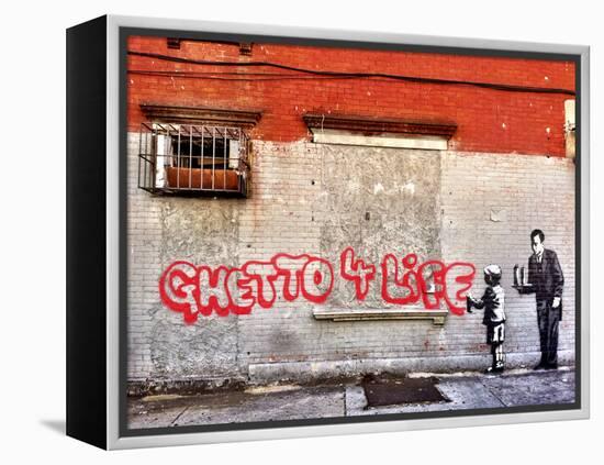 Ghetto for LIfe-Banksy-Framed Premier Image Canvas