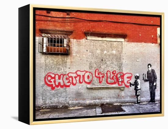 Ghetto for LIfe-Banksy-Framed Premier Image Canvas