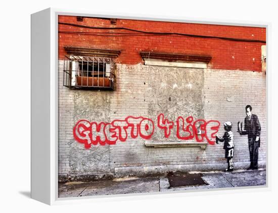 Ghetto for LIfe-Banksy-Framed Premier Image Canvas