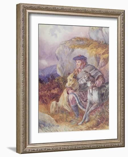 Ghillie and Deerhounds, 1874-Richard Ansdell-Framed Giclee Print